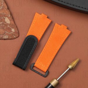 Vacheron Constantin Oversea 4500v 5500v orange velcro watch band strap belt replacement (2)