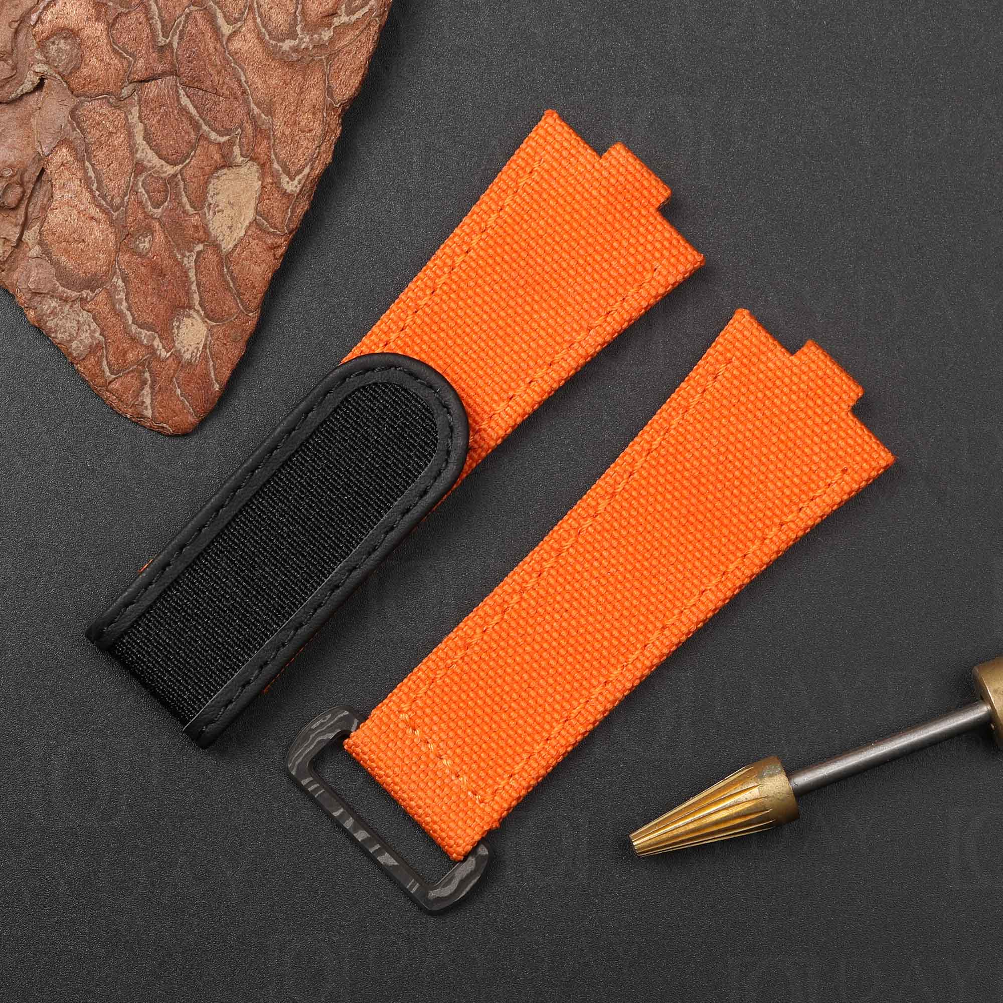 Custom Canvas Velcro Strap for Vacheron Constantin Oversea 4500v 5500v (51 Colors) 2 Vacheron Constantin Oversea 4500v 5500v orange velcro watch band strap belt replacement (3)