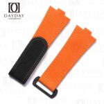 daydaywatchband orange canvas velcro watch strap replacement for Vacheron Constantin Oversea 4500v 5500v