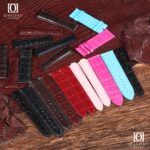 Daydaywatchband handmade genuine black blue red pink alligator leather watch straps replacement for luxury watches