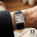 black lychee leather watch strap band for Cartier Tank solo must more models
