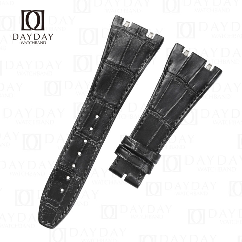 daydaywatchband black alligator leather watch bands for Audemars Piguet Royal Oak Offshore Diver