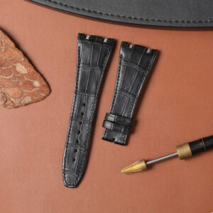 daydaywatchband black crocodile leather watch bands strap replacement for Audemars Piguet Royal Oak Offshore Diver