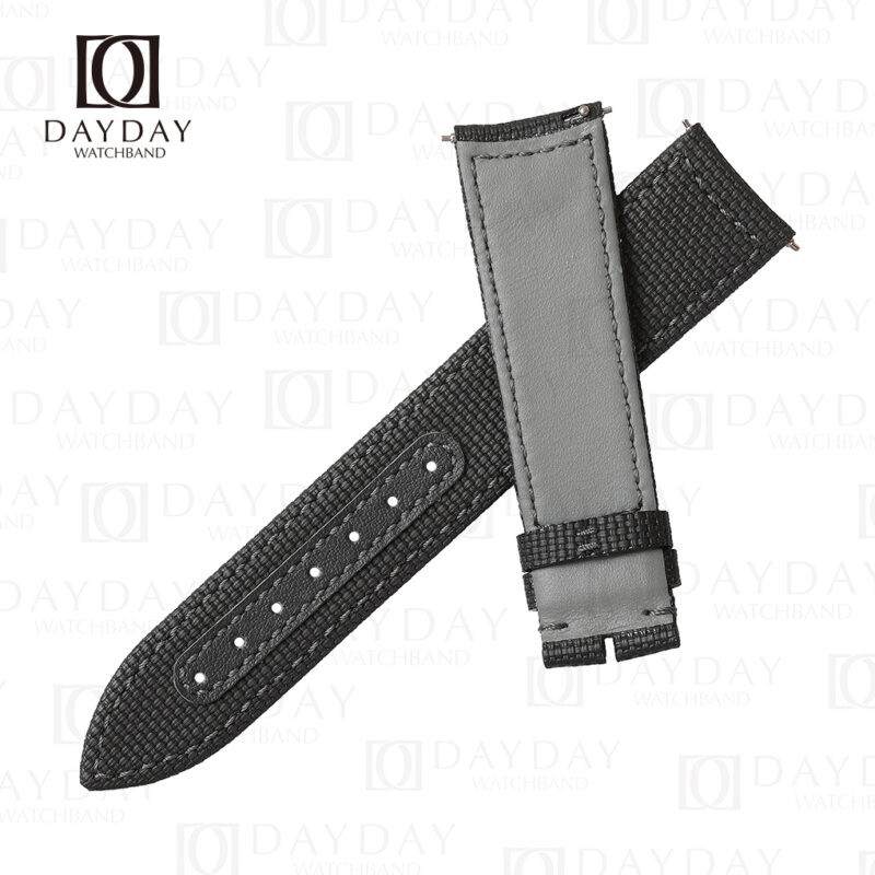 JLC Jaeger Lecoultre Polaris Master curved end black rubber material watch strap (2)