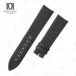 JLC Jaeger Lecoultre Polaris curved end rubber material with canvas texture black watch band replacement