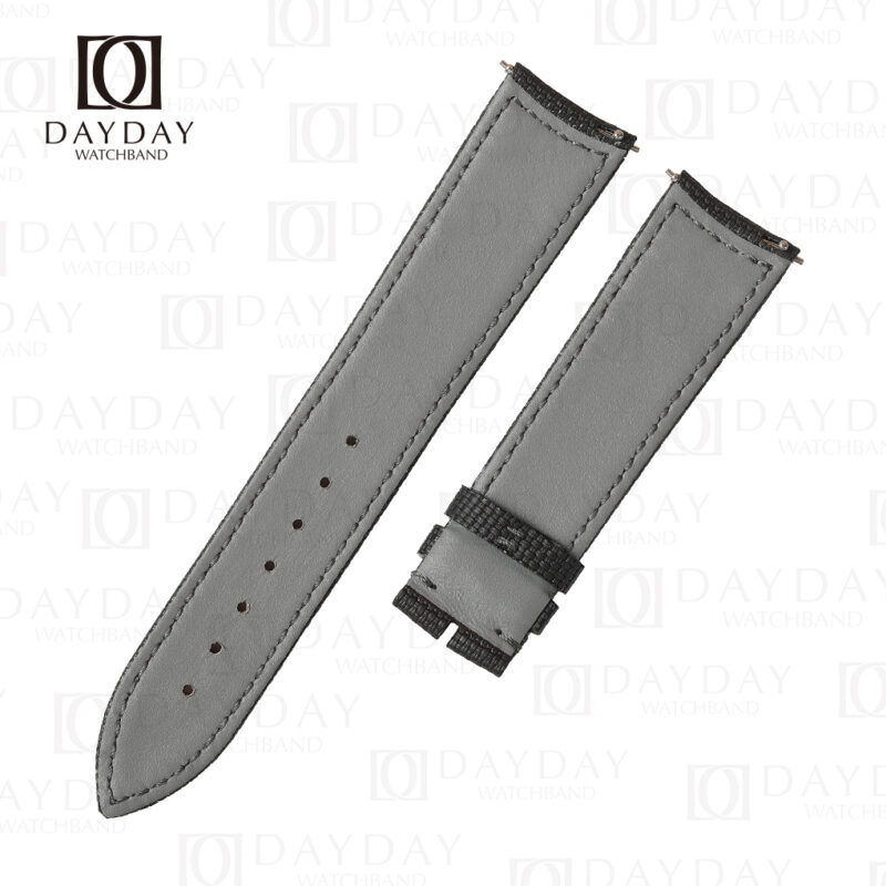 JLC Jaeger Lecoultre Polaris curved end watch strap with grey calfskin lining