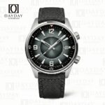 JLC Jaeger Lecoultre Polaris with black rubber material with canvas texture watch strap band (2)
