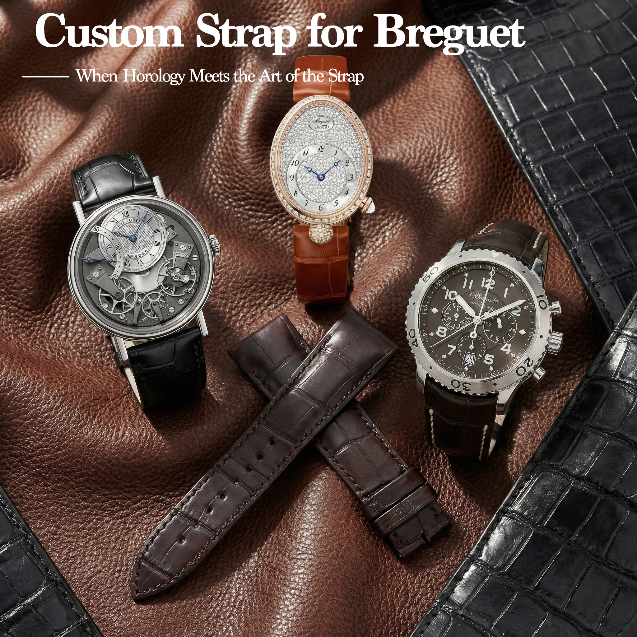 daydaywatchband custom leather watch strap for breguet Reine De Naples typexx Tradition