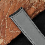 handmade curved end black rubber material strap band replacement for JLC Jaeger Lecoultre Polaris