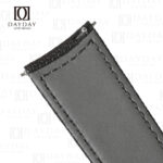 handmade curved end black rubber material strap band replacement for JLC Jaeger Lecoultre Polaris (3)