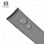 handmade curved end black rubber material strap band replacement with waterproof calfskin linning or JLC Jaeger Lecoultre Polaris (2)