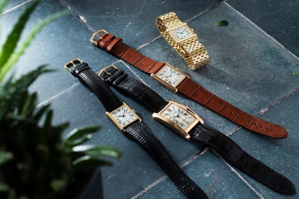 cartier tank louis must mc americaine black brown alligator leather watch strap band replacement