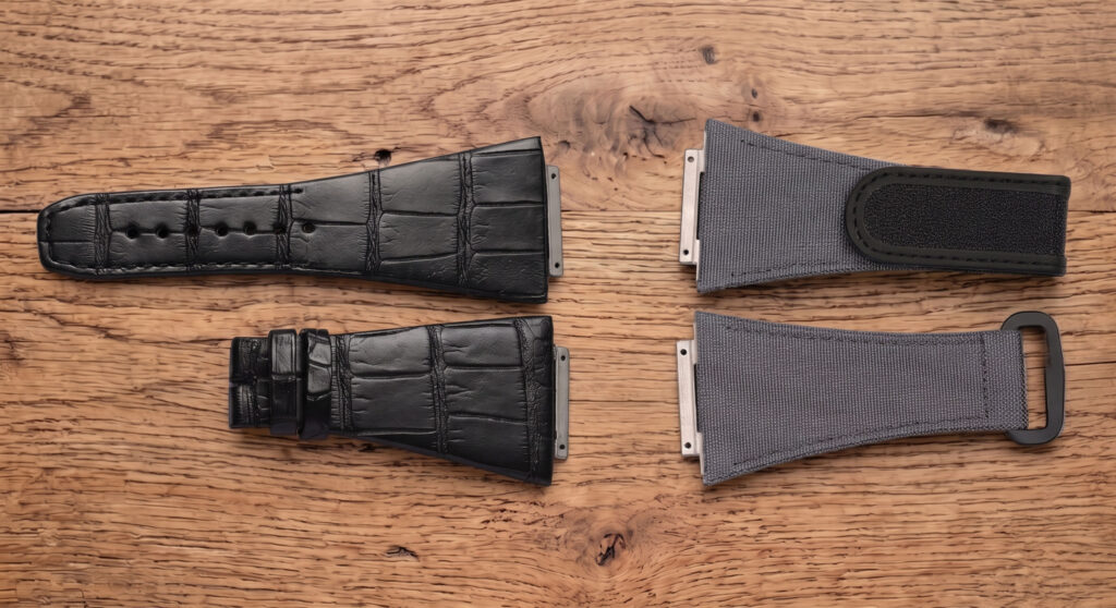 Replacement watch strap for Richard Mille buyer’s guide cover image with Alligator leather straps and Velcro strap