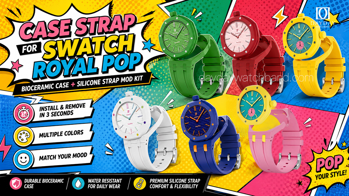 Multiple-Colors-Bioceramic-Case-Kit-with-Silicone-Strap-for-Swatch-Pop-Watches