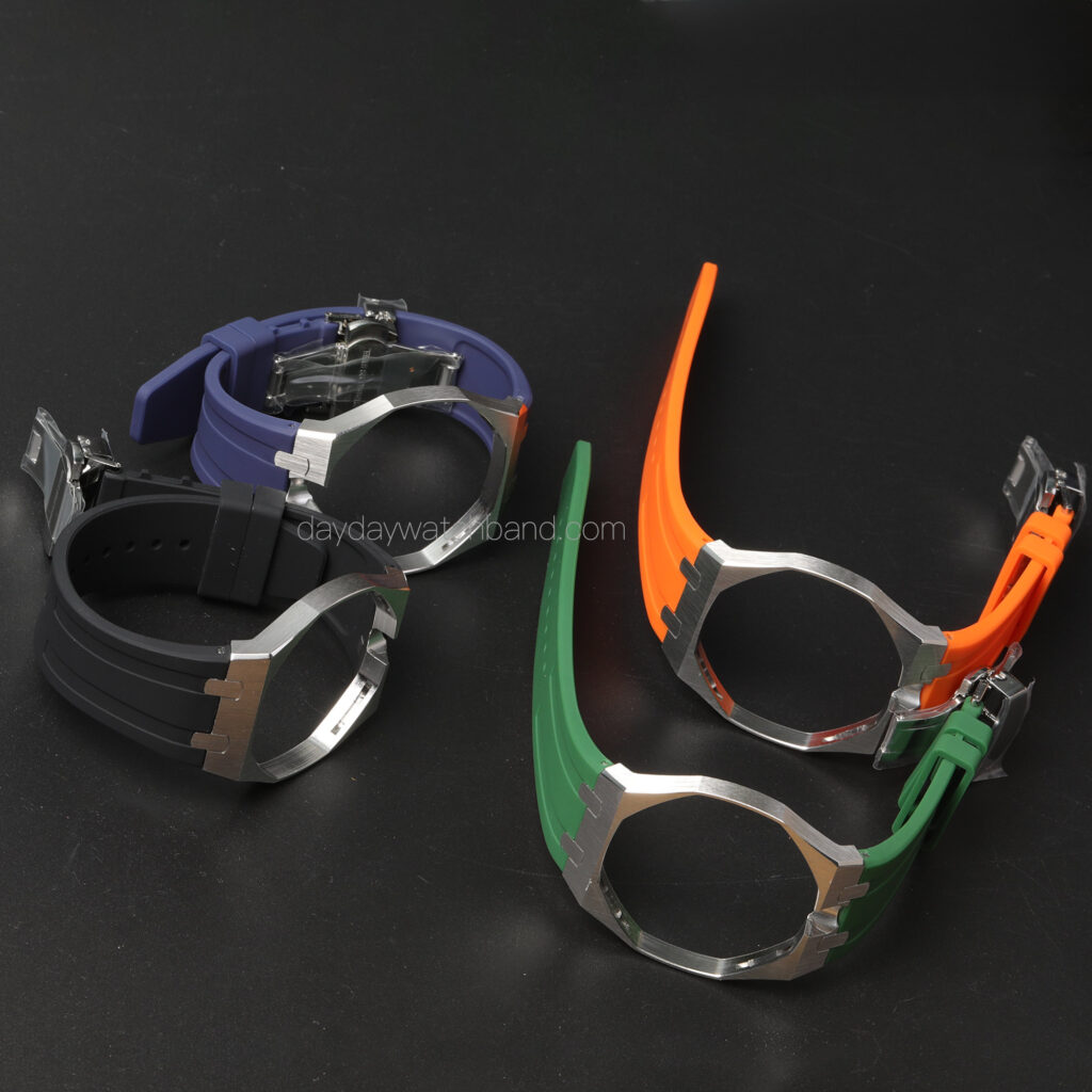 stainless steel case silicone banf for swatch audemars piguet royal pop multicolor set