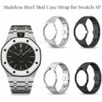 Stainless Steel Case strap for Swatch x AP Royal Pop with integrated steel bracelet conversion kit
