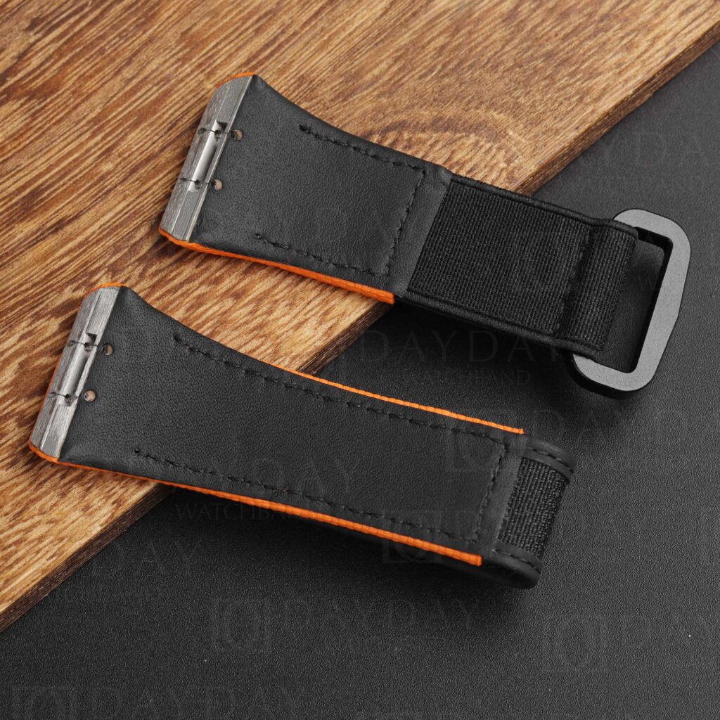 Handmade watch strap for Vanguard with genuine Italian calfskin leather lining — compatible with Franck Muller Vanguard V45 V41 V35 V32