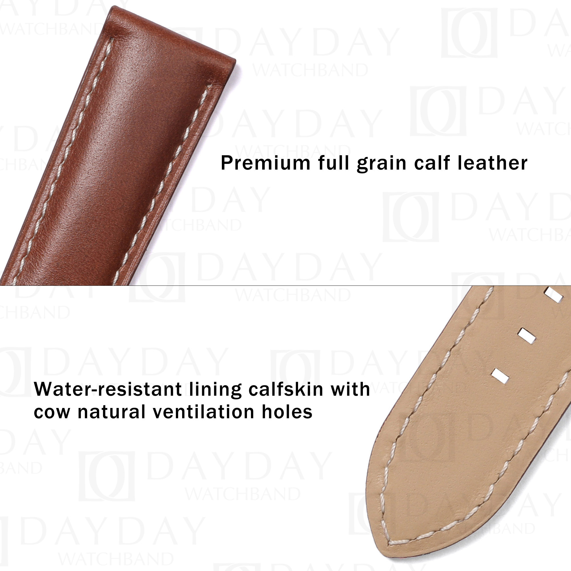 Custom calfskin Leather strap for Patek Philippe 5524 (Multi-color) 7 Custom calfskin Leather strap for Patek Philippe 5524 (Multi-color) - Image 7