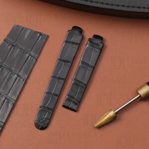 Handcrafted made to order watch straps for Ebel Beluga.