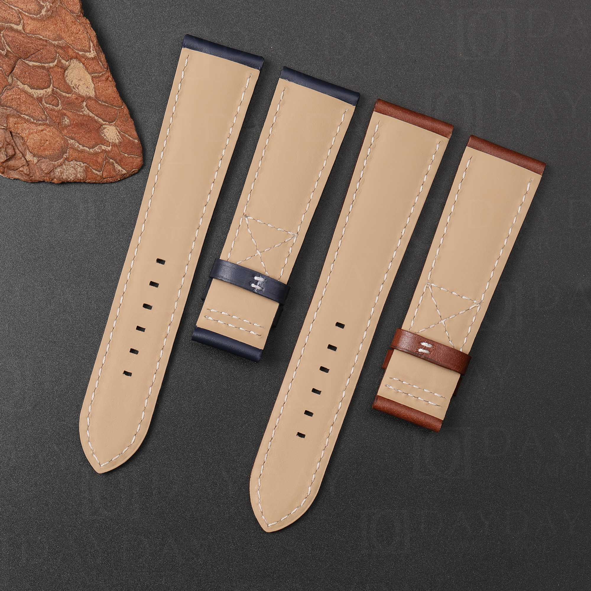 Custom calfskin Leather strap for Patek Philippe 5524 (Multi-color) 4 Custom calfskin Leather strap for Patek Philippe 5524 (Multi-color) - Image 4