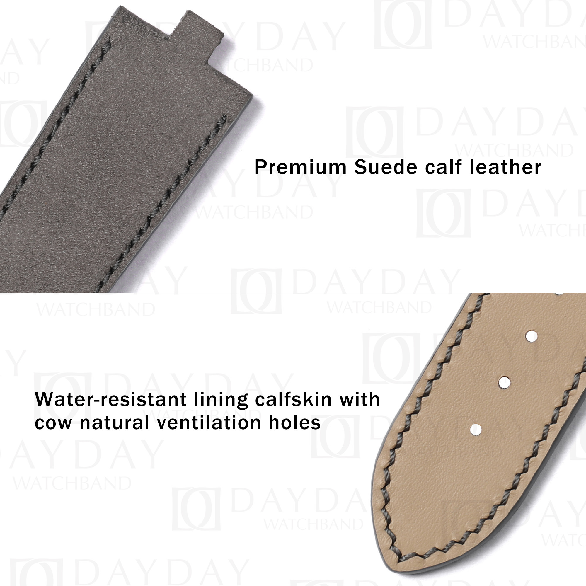 Custom Nubuck Leather Strap for Vacheron Constantin Overseas 42mm 4 Custom Nubuck Leather Strap for Vacheron Constantin Overseas 42mm - Image 4