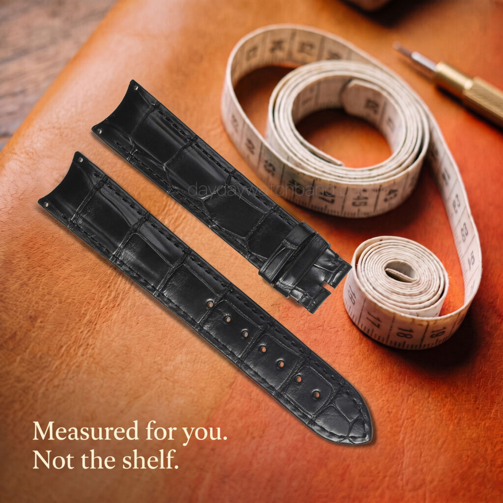 Bespoke Alligator Leather Band for Rolex Daytona (Multiple Colors) 18 Custom wrist measurement for rolex daytona diw strap fitting