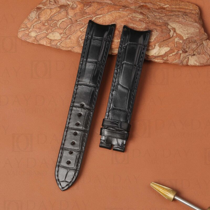 Bespoke handmade crocodile leather band for rolex daytona carbon diw 20mm 21mm 22mm Bespoke-handmade-crocodile-leather-band-for-rolex-daytona-carbon-diw-20mm-21mm-22mm