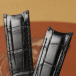 Custom-Genuine-leather-strap-for-Rolex-watch-American-alligator-belly-cut-texture.
