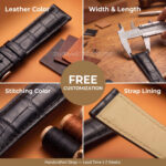 Handmade-bespoke-watch-straps-Free-customization-options-for-color-size-stitching-and-lining