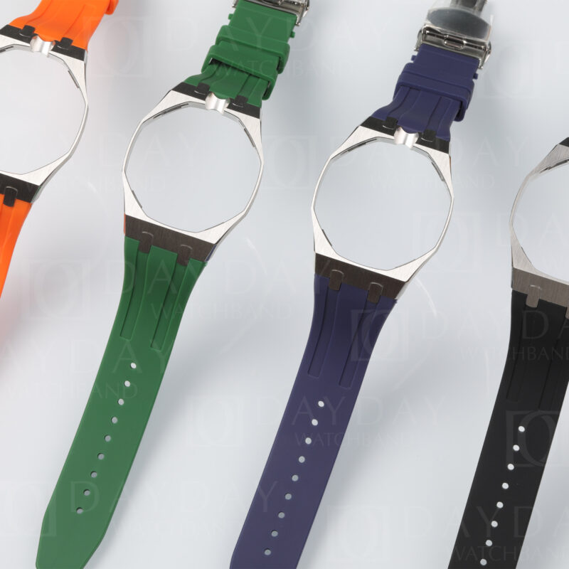 Strap-for-Swatch-Audemars-Piguet-316L-Stainless-Steel-Case-Silicone-Band-Mod-Kit-Multiple-Colors-2