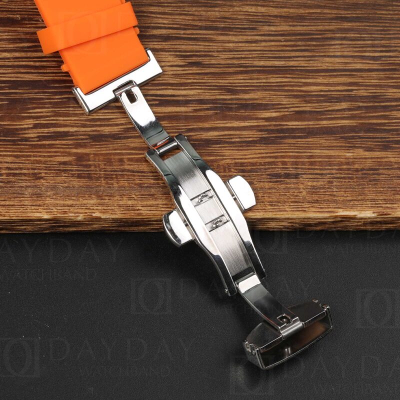Strap-for-Swatch-Audemars-Piguet-316L-Stainless-Steel-Case-Silicone-Band-Mod-Kit-Multiple-Colors-with-butterfly-clasp-3