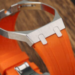 Strap-for-Swatch-Audemars-Piguet-316L-Stainless-Steel-Case-Silicone-Band-Mod-Kit-orange-1