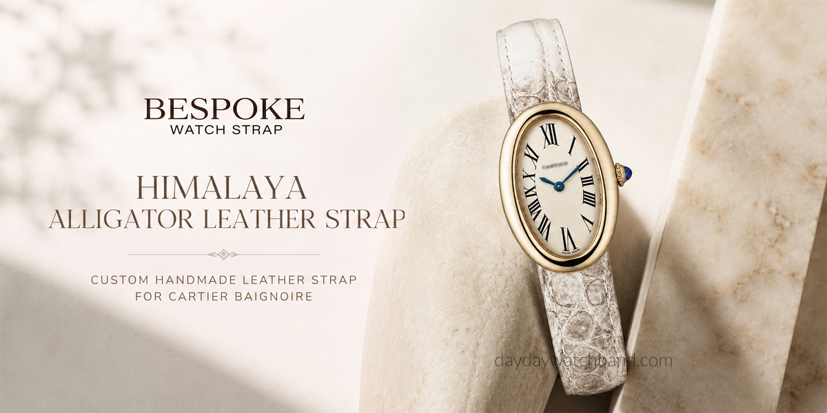 Custom Himalaya Alligator Leather Strap for Cartier Baignoire 1 custom-leather-strap-for-cartier-baignoire-daydaywatchband