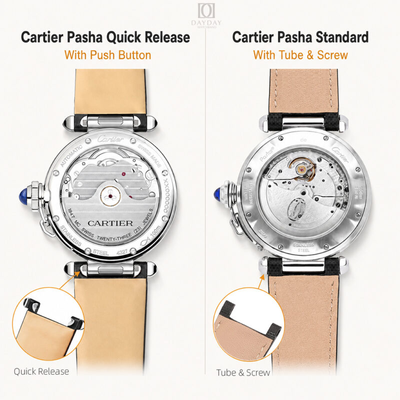 Cartier Pasha Quick Release Vs Standard Strap Comparison