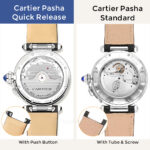 Cartier Pasha watch strap with Quick Release VS Cartier Pasha Standard