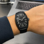 Custom croco leather watch strap for Franck Muller 8880 Croco on wrist