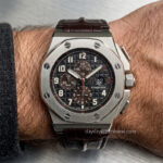 Custom replacement strap for Audemars Piguet Royal Oak Offshore Arnold's All-Stars on wrist