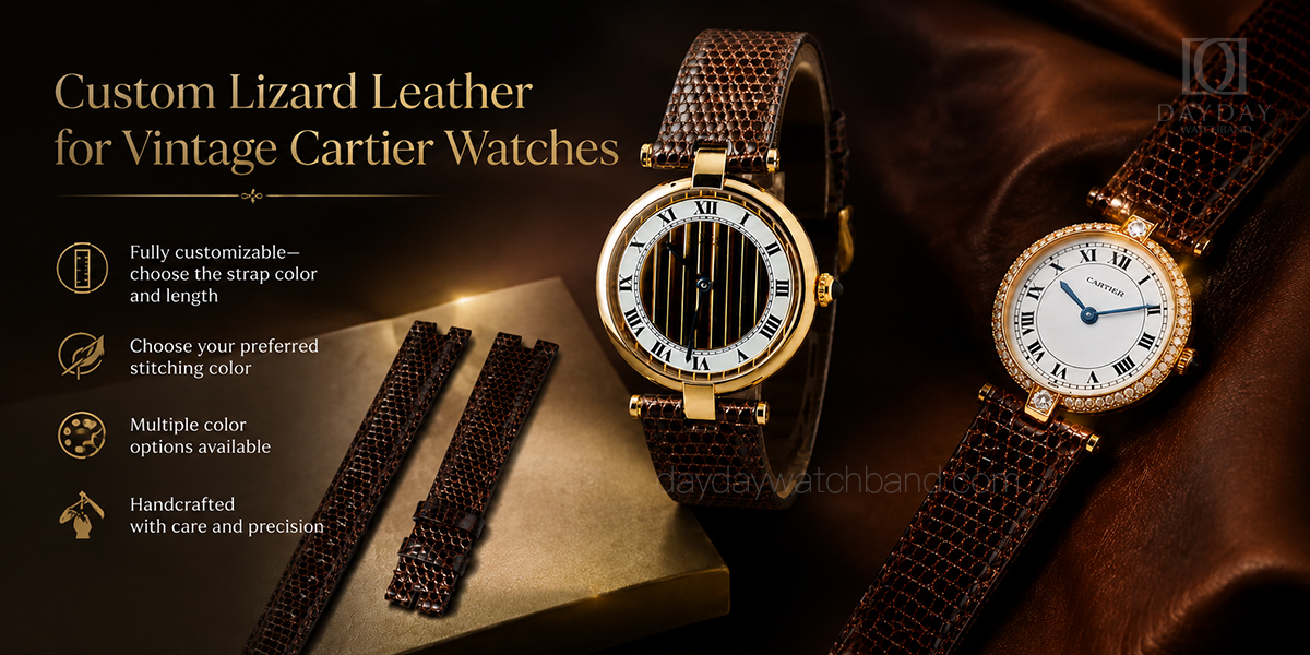 Vintage-Cartier-Watch-Leather-Strap-–-Custom-Lizard-leather-strap-for-vintage-cartier-watch