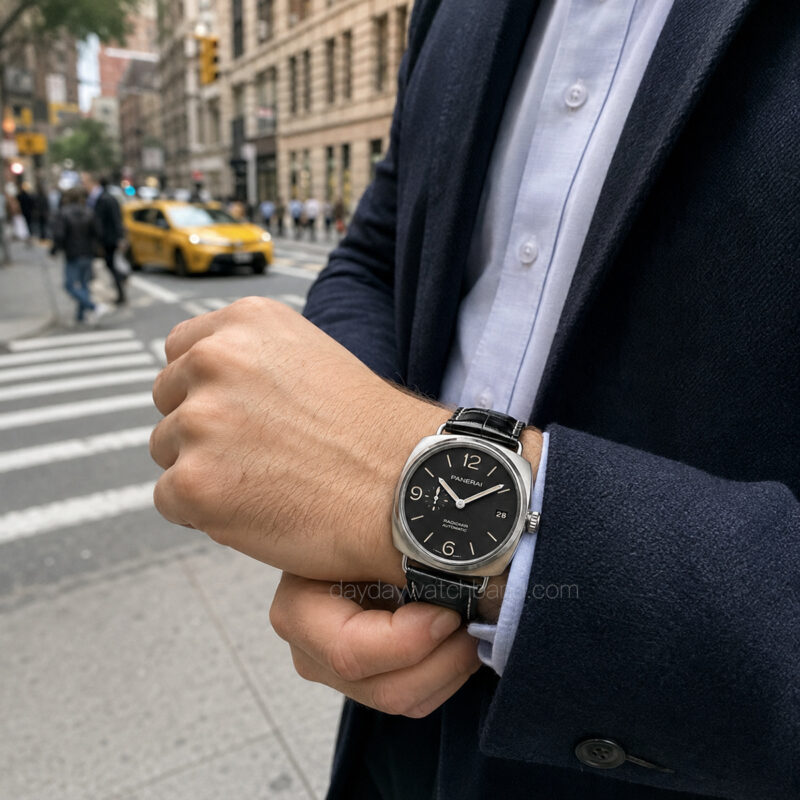 custom-alligator-strap-for-panerai-black-seal-on-wrist