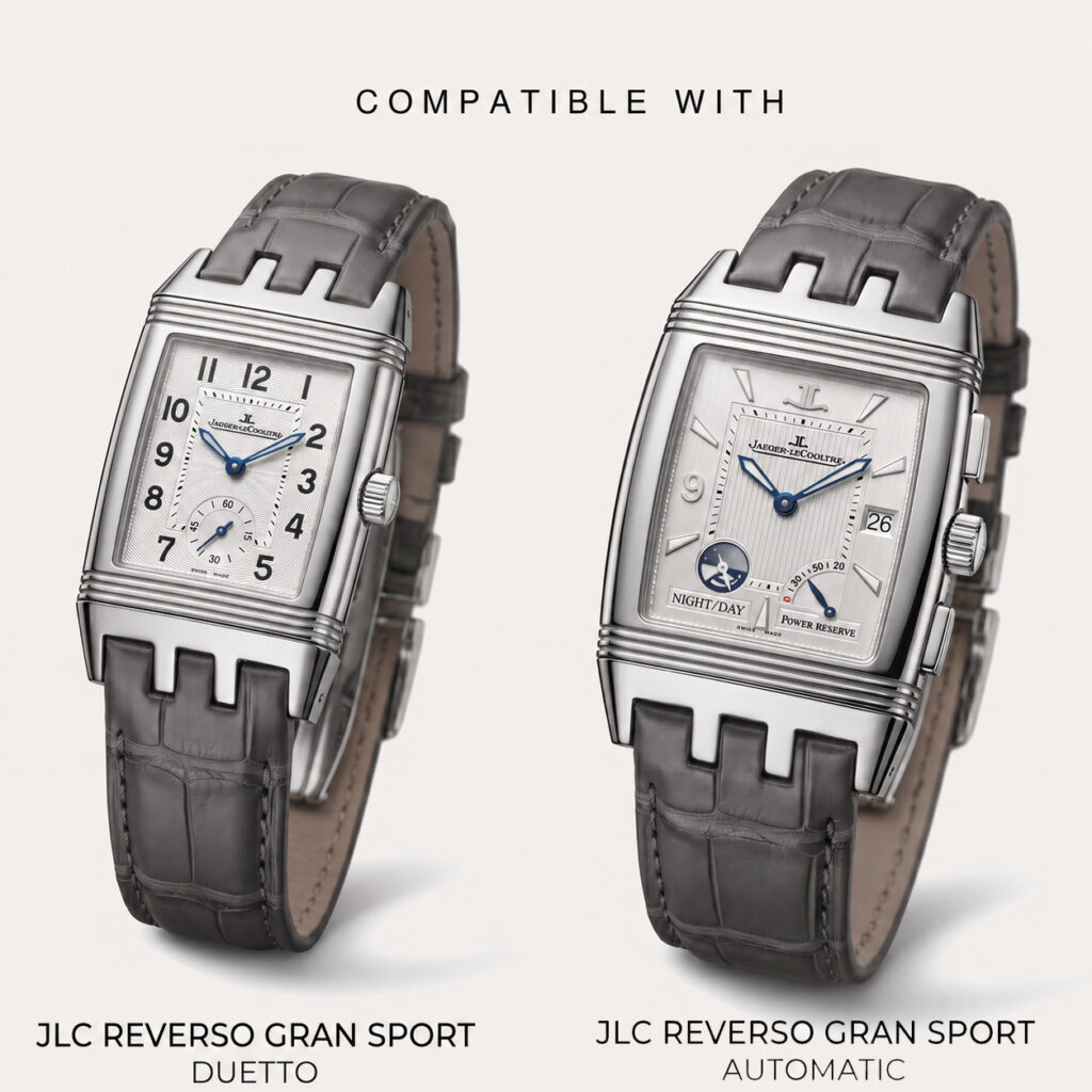 Custom Alligator Leather Strap for JLC Reverso Gran Sport 19mm 20mm 2 custom-leather-watch-straps-for-jaeger-lecoultre