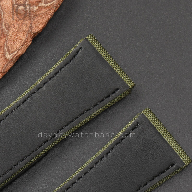 Custom Velcro loop strap replacement for Panerai with Italian calfskin lining