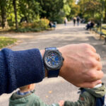 Custom alligator leather strap for Zenith Defy on wrist
