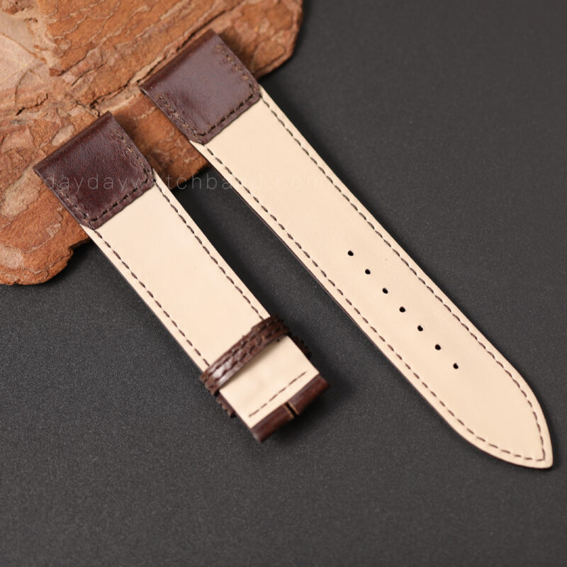 Custom straps for JLC Reverso Duoface medium with Italian Calfskin Lining