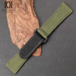 custom green velcro canvas strap for Panerai