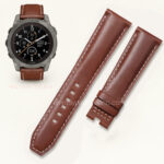 Custom Garmin Fenix brown leather strap