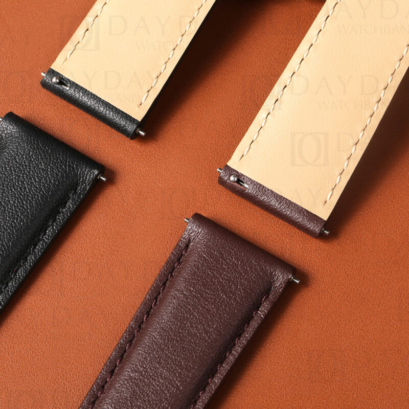 Custom Quick Release Calfskin leather watch strap for Montblanc TimeWalker 20mm 22mm