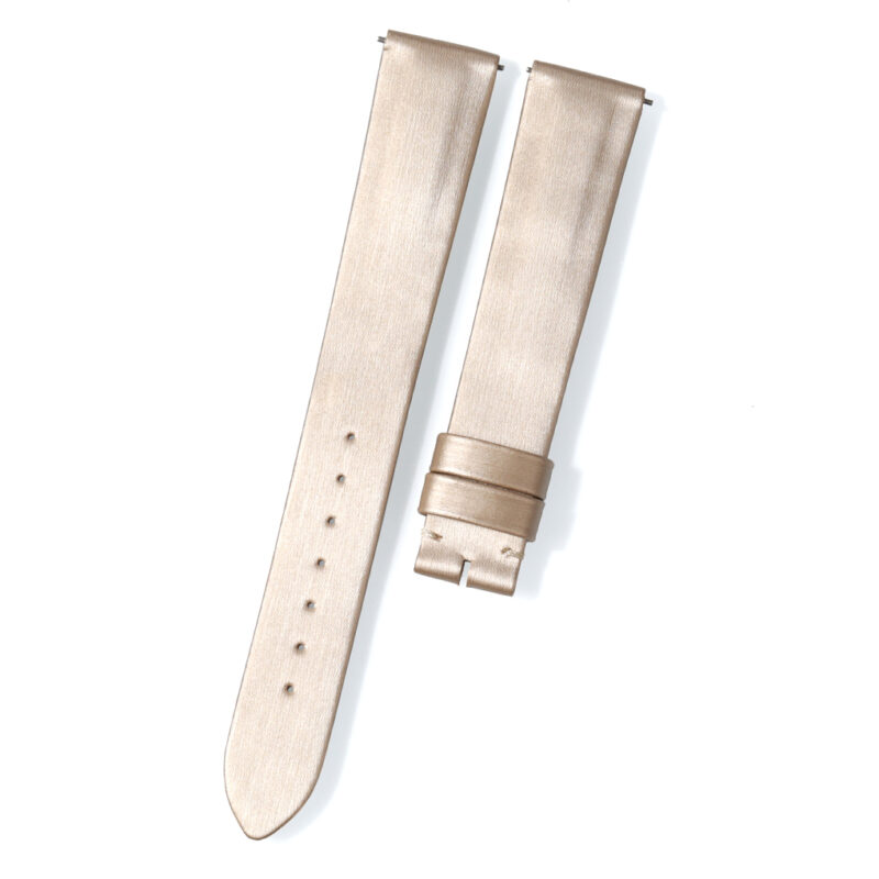 In stock - Champagne satin leather strap for Cartier Tank &Ronde Solo 16 mm