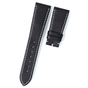 In stock – 22mm black calf leather watch strap for Chopard | Tag Heuer | Omega