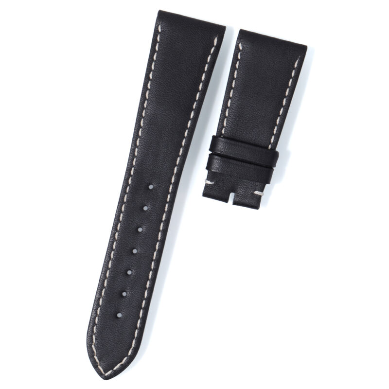 In stock – 22mm black calf leather watch strap for Chopard | Tag Heuer | Omega In stock – 22mm black calf leather watch strap for Chopard | Tag Heuer | Omega